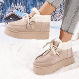 Bottom Snow Boots 2025 New Women's Winter Plus Thick Cotton Shoes Lamb Hair Warm Short Anti-Slip Cotton
