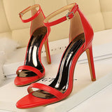 Shoes Summer Women Sandals Satin Hollow High Heels Stiletto Fashion Sandles Women Heels Ladies Shoes Women's
