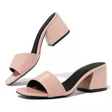 Fashion Large-Size Women's Shoes 2025 New Summer Heel Coarse Heel Wearing