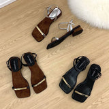 Shoes With Skirts In The Summer Of 2025 New Word With Thick Heel Thick Soles Of High-Grade Toe Women's