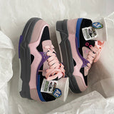 Skater Girl Patchwork Sneakers-Outfit