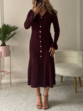 And Winter New French Elegant Jacket Dress Slim Skinny Knitting