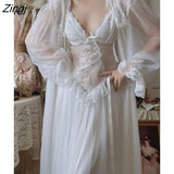Autumn White Fairy Vintage Sweet Dress Women Mesh Lace Sexy Casual Korean Dress Female Patchwork Designer Princess