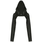 Sexy Hooded Long-Sleeved Leather Jacket Fashion Street Design Design Short Jacket