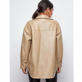 Zingj Winter And Fall New PU Leather Women's Shirt Fashion Women's