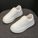 Wind Thick-Soled Shoes Women's Autumn 2025 Design Feeling Casual Women's Shoes Round Head Niche With Small White