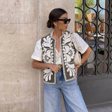 Explosion Women's ZA Fashionless Sleeveless Embroidered Vest Women's