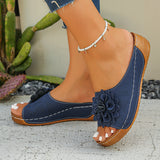 Flower Slippers Women's Slopes With A Thick Summer Cool Slippers 2025 Summer New