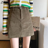 Women Skirt Autumn Winter Hot Sale 3XL Corduroy Mini Female Solid Pencil Slimming Sexy Trendy Elegant All-match Leisure