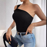 Zingj Women's Wear 2024 Fashion Sexy Off The Shoulder Waist Female Jacket Small Vest Senior Sense Temperament Pure Color