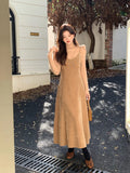 Xixi 2025 Autumn And Winter New Korean Version Of Temperament With Velvet Sling Dress Hanging Dress Hanging Dress