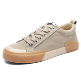The Autumn Of 2025, The New Men's Shoes Korean Version Of The Small Luxury Trend Casual Men's Canvas Shoes Flat Lace Shoes Men's Men's