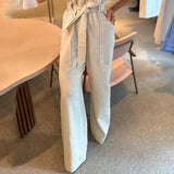 Zingj New Fashion Polo Collar Waist Solid Color Wide-Leg Jumpsuit Woman-Outfit