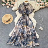 Style French Style Elegant Print Dress Women's New Summer Skinny And Gentle Style