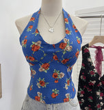 On-Tlap Sling Sling Sleeve Sleeveless Coat With Chest Pad Crumb Lace Hanging Back Sleeveless Top