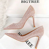 Shoes Sexy Woman Pumps Pointed Toe High Heels Shoes Women Sequins Nightclub Party Shoes Quality Stiletto Heels Lady