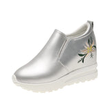 Spring And Autumn New Korean Version Of Fashion Cake Shoes Women Increase Pure Color Casual Small White Shoes Wedge Women's
