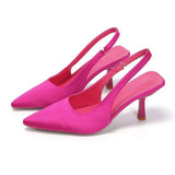 High-Heeled Sandals Baotou Behind The Empty Stumbling Stumbling New Shallow Tip Single-Shoe Fine Heel High