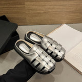Soft French Gentle Breathable Sandals Women In Summer Wearing Thick Bottom Beach Bag Head