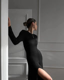 Autumn And Winter Hot Sweater Suit Women Loose Long Version Imitation Cardigan + Open Fork
