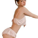 New Light Luxury Sling Pyjamas Women Feel Cold Pure Shorts Robe Two-Piece Home Clothing