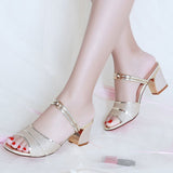New Women's Sandals Slippers High Heel Thick Heel Summer New Women's
