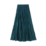 Folded Skirt Half Skirt Autumn And Winter Girl A Word Long With Sweater Winter Skirt Wrinkled Winter Skirt