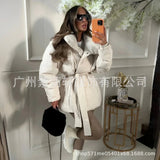 Three-Color Collar Warm Waist Women's Cotton Jacket Autumn And Winter Loose Collar New Fashion