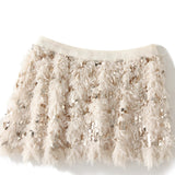 Liang Split Dress Girl Autumn And Winter Plush Plush Tweed Su Thin Straight A-Dress Dress