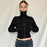 Industrial Style Line Split Pocket Flying Staff Jacket Autumn And Winter Burst Coat
