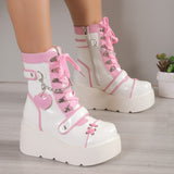 Thick Bottom Boots 2025 New Punk Locomotive Mid-Sleest Boots Girl Cute Spice Girl Martin