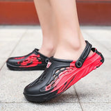 Men Summer Cool Drag Outdoor Hole Shoes Outside Wearing Sandals Home Half-Dragging Korean Trend Personalized Beach