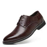 Zingj Business Formal Leather Shoes New Men's Large Size Single Shoes Shallow Mouth Lace Men's Shoes Version Room Decorative