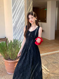 Xixi 13 Lines 2025 Summer New Elegant Temperament Embroidered High-Rise Thin Dress Dress Women