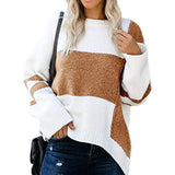 And Winter New Striped Retro Street Sweater Bumping Round Collar Knitting