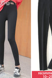 Women's Winter Leggings with Fleece Grey High Waist Soft Trousers Casual Stretch Thermal Slimming Warm Leggings for