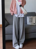 Harajuku High Waist Striped Sweatpants Women Korean Oversize 4Xl Casual Trousers Chic Preppy Style Lace Up Wide Leg