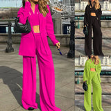 Spot 2025 Autumn / Winter New Fashion Temperament Long Sleeve Suit Jacket Casual Pants Suit Three-Piece