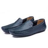 Seasons Men's Bean Shoes British Black Driving Shoes Leather Spring And Summer Casual Shoes Fashion Warm Lazy
