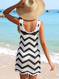 Beach Hoodie Knitted Knitted Wave-Dula Striped Sunscreen