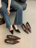 Kitten High Heels Women 2025 New Fine Heel Tip Shallow Pedal Temperament Commuter Low Heel Single