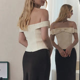 Zingj Summer New Fashion Sexy French Pure Desire Collar Bow Decoration Short
