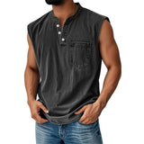 Explosion Sleeveless T-Shirt Young Men's Casual Trend Open The Door Wisht