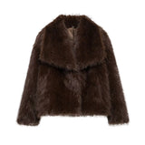 Women's Winter Fashion Temperament Style Wind Artificial Fur Coat