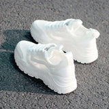 White Shoes Women 2025 Spring And Autumn New Korean Version Of Fashion Women's Summer Breathable Mesh Shoes Old Dad Shoes