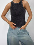 Seasons Simple And Solid Color Thread Lady Small Vest Sports Leisure Daily Bottom Wearing Spring And Summer Can