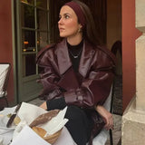 Women's Clothing Explosion Retro Collar Leather Jacket Jacket - High-Quality Craftsmanship To Rest Assured