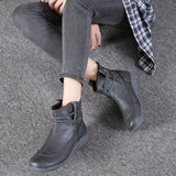 Women's Short Boots 2025 Autumn And Winter New Flat-Bottom Martin Boots English Style Low-Winding Women's Singles