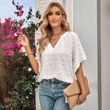 And Summer 2025 New Hot Style Women's Casual Style V Collar Pure Color Fur Ball Jacket