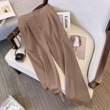 Zingj Wide Leg Pants Women's Pants Spring And Autumn 2024 New High Waist Hanging Feeling Straight Tube Advanced Sense Show Thin Pink Pants